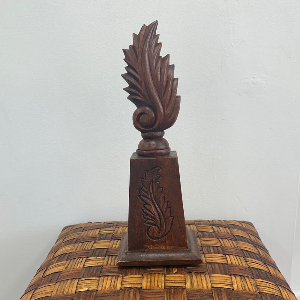 Elegant Brown Wooden Sculpture